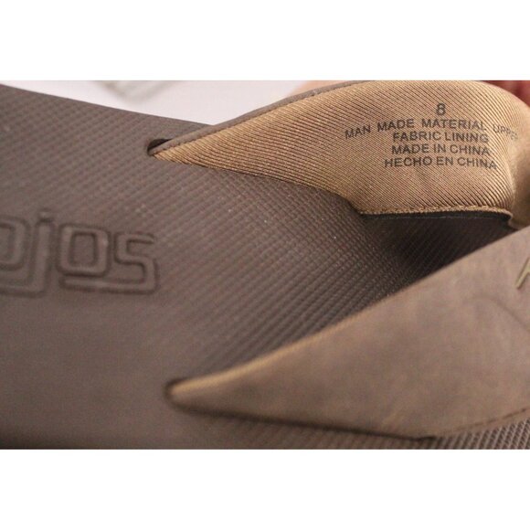 FLOJOS Bajo Memory Foam Flip Flops Sandals Men's 8 Brown Tan Casual NWOB - Picture 6 of 8